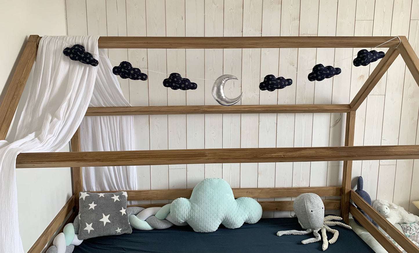 Guirlande lune, nuages