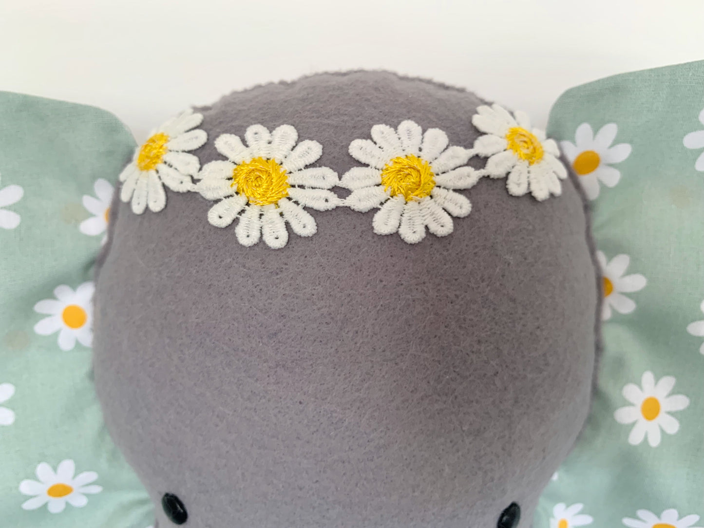 Trophée éléphant. Tête d'éléphant en tissu