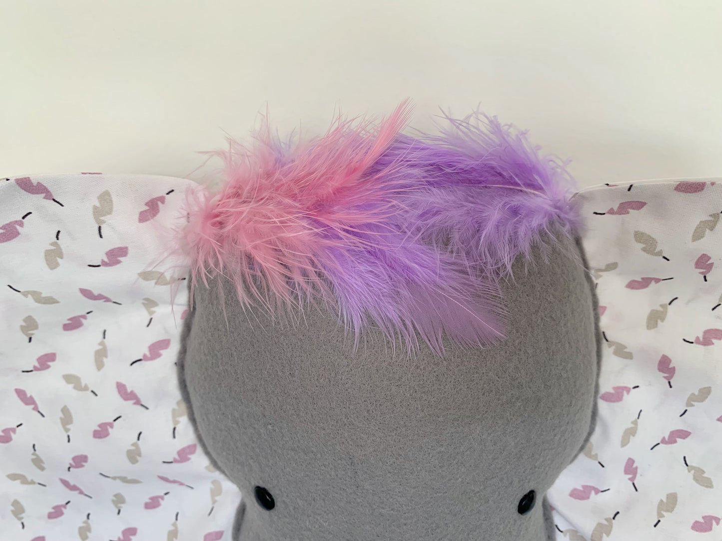 Trophée éléphant. Tête d'éléphant en tissu
