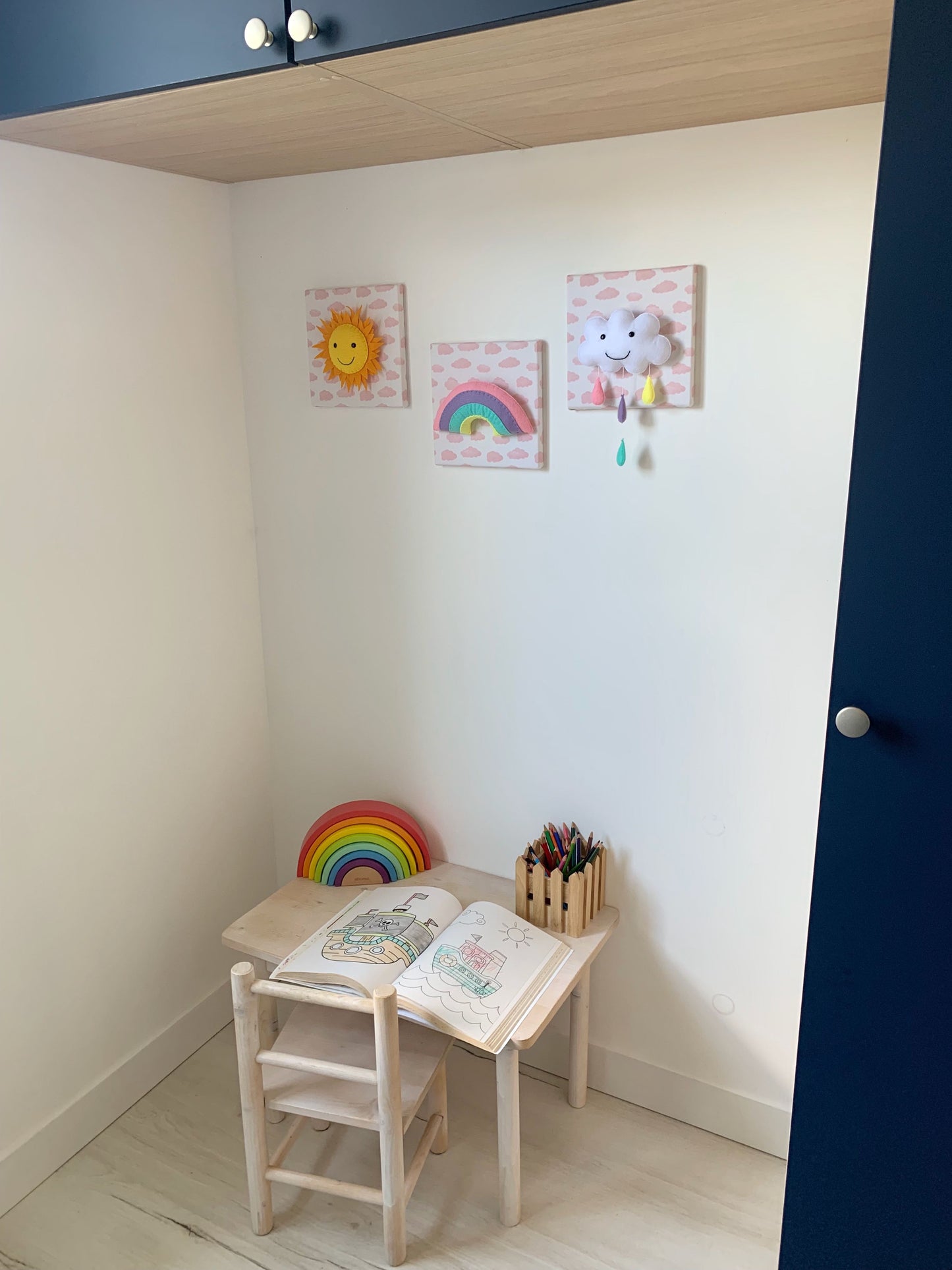 Tableaux arc-en-ciel pastel