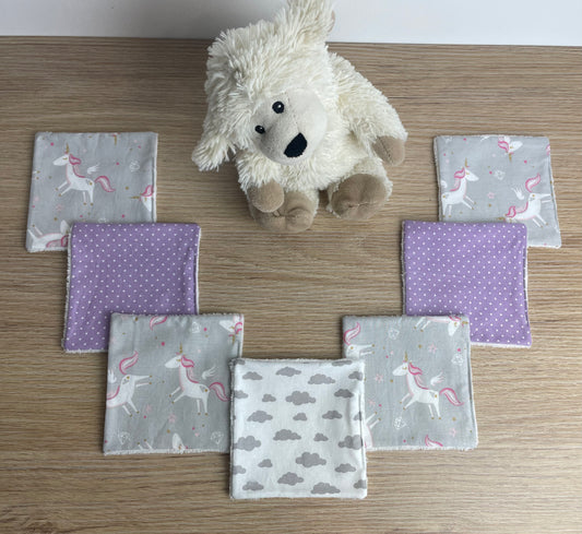 Lingettes bébé, semainier. Lingettes lavables