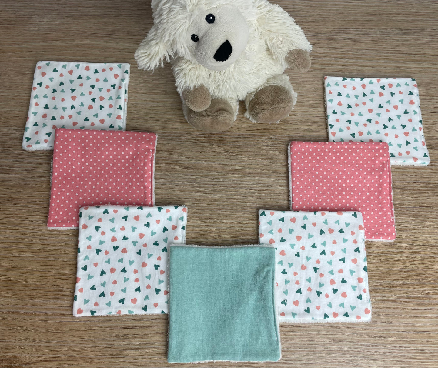 Lingettes bébé, semainier. Lingettes lavables