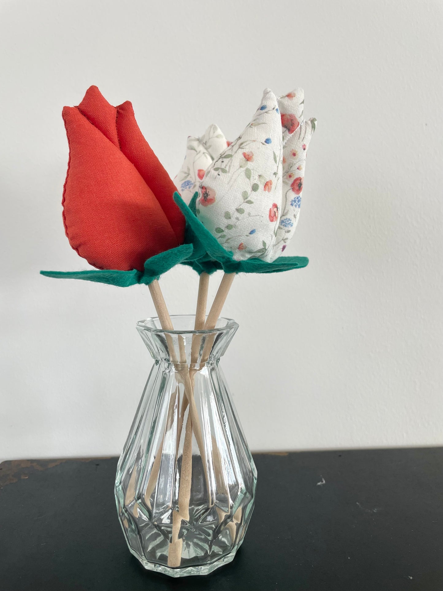 Bouquet de fleurs en tissu.
