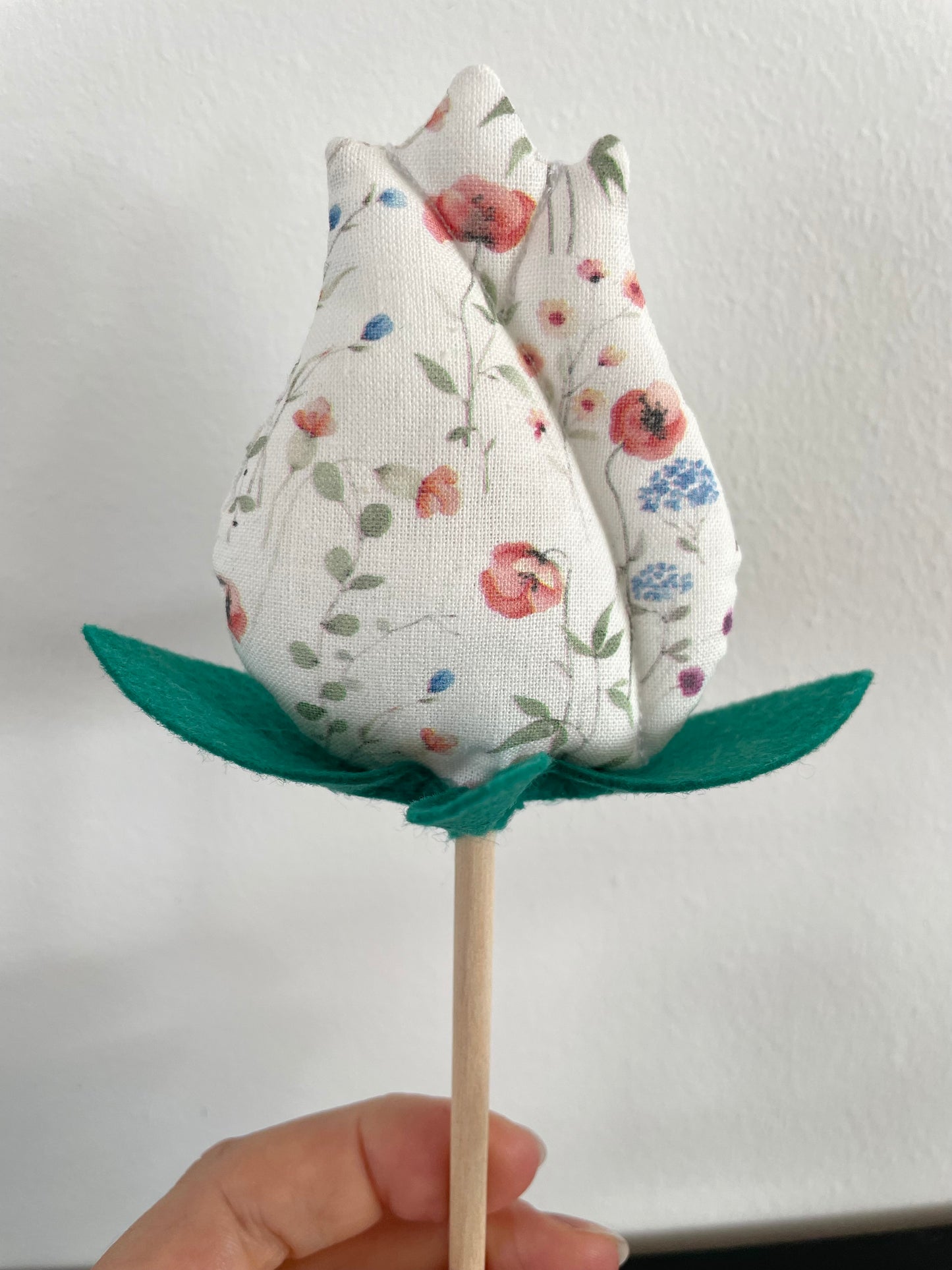 Bouquet de fleurs en tissu.