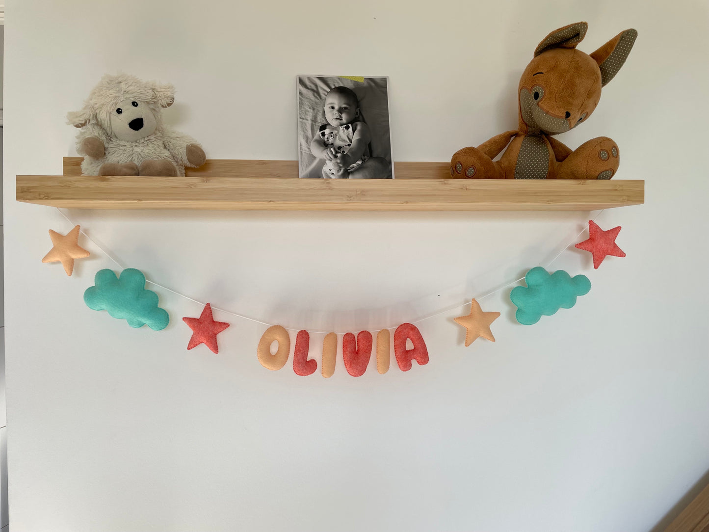 Guirlande de prénom. Guirlande en tissu à personnaliser