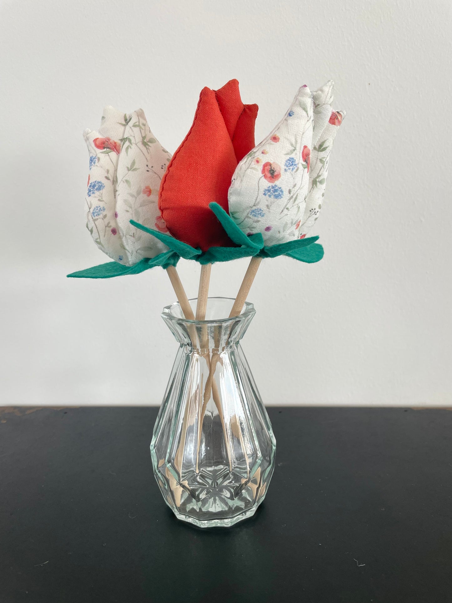 Bouquet de fleurs en tissu.