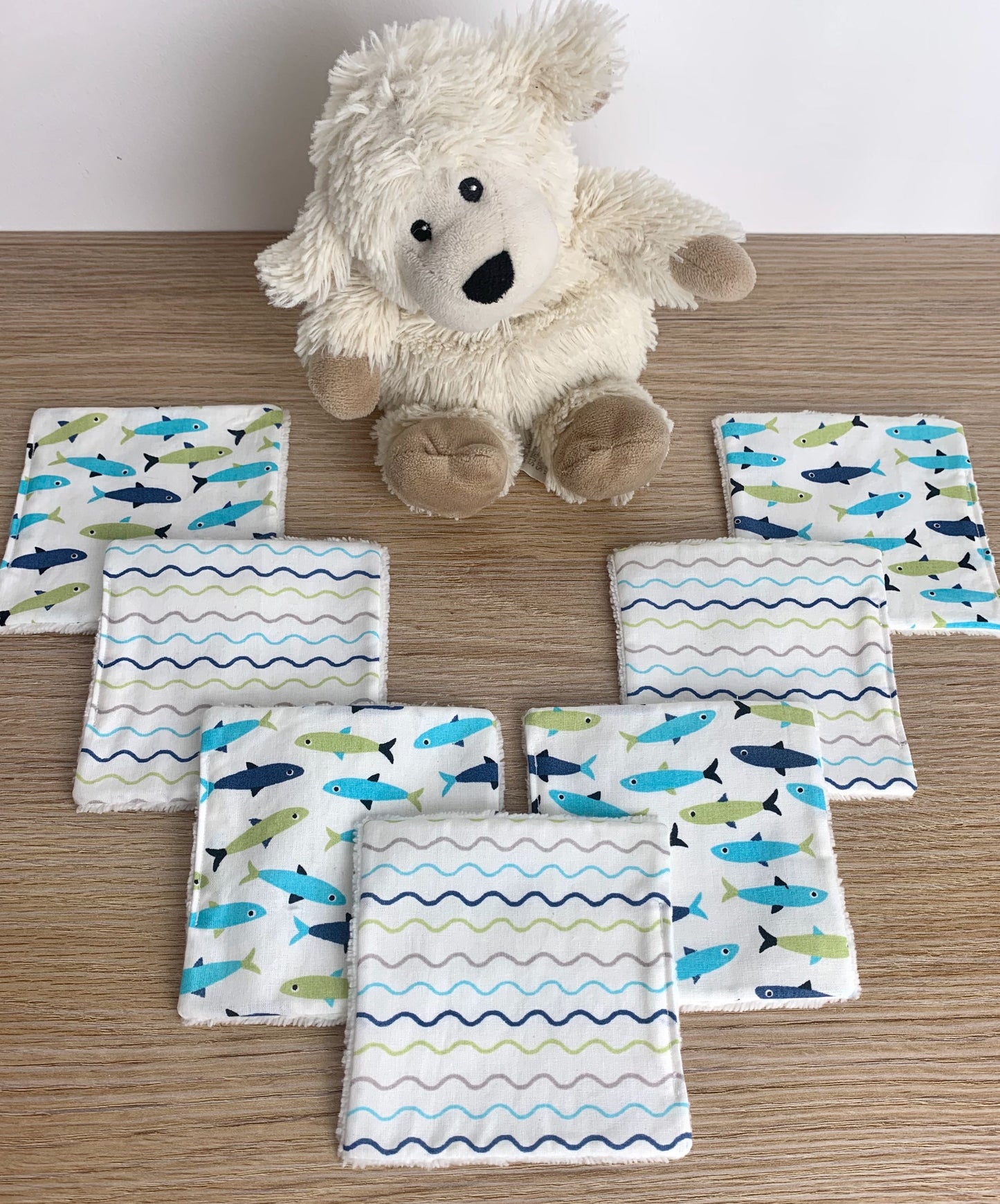 Lingettes bébé, semainier. Lingettes lavables