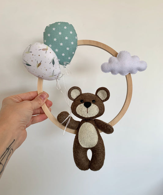Couronne murale, ours, ballons